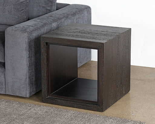 ET471 - Tobacco Stained Reclaimed Wood Cube End Table