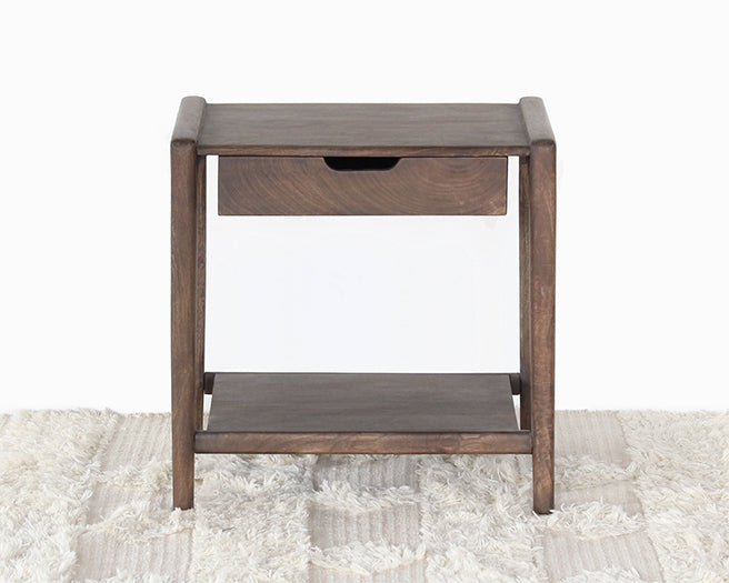 ET486 - Mango Wood End Table with One Drawer
