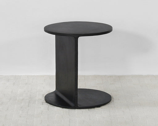 ET490 - Flat Iron End Table With Textured Edges