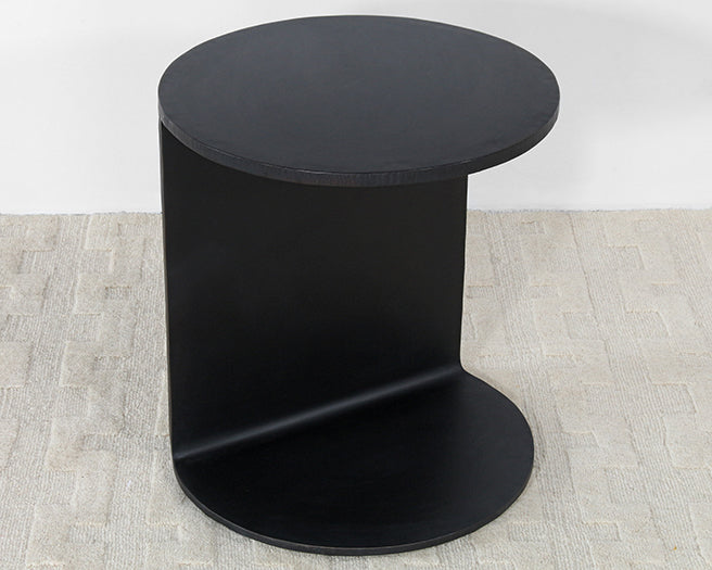 ET490 - Flat Iron End Table With Textured Edges