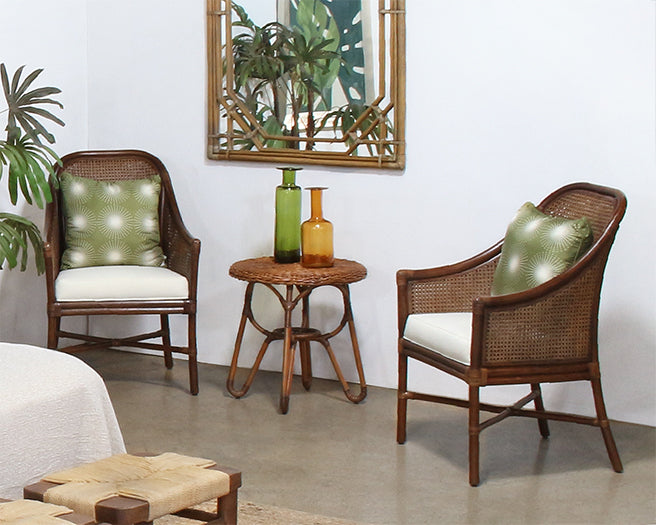 ET503 - Natural Rattan Woven Over Rattan End Table