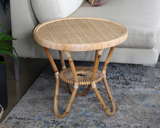 ET504 - Rattan End Table WWoven Cane Top