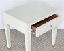 ET515 - Wrapped White Linen End Table Or Nightstand