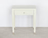 ET515 - Wrapped White Linen End Table Or Nightstand