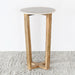 ET528 - Mango Wood And Marble End Table