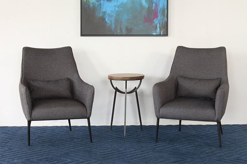 ET530 - Mango Wood & Iron Base Tripod Chairside Table 
