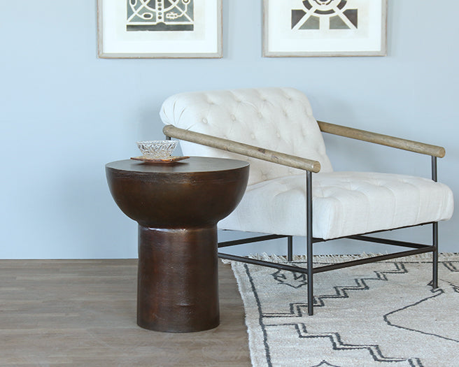 Antique Rust Outdoor End Table