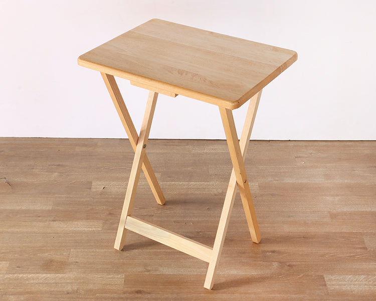 Vintage Folding Wood TV Tables (Set of 2)