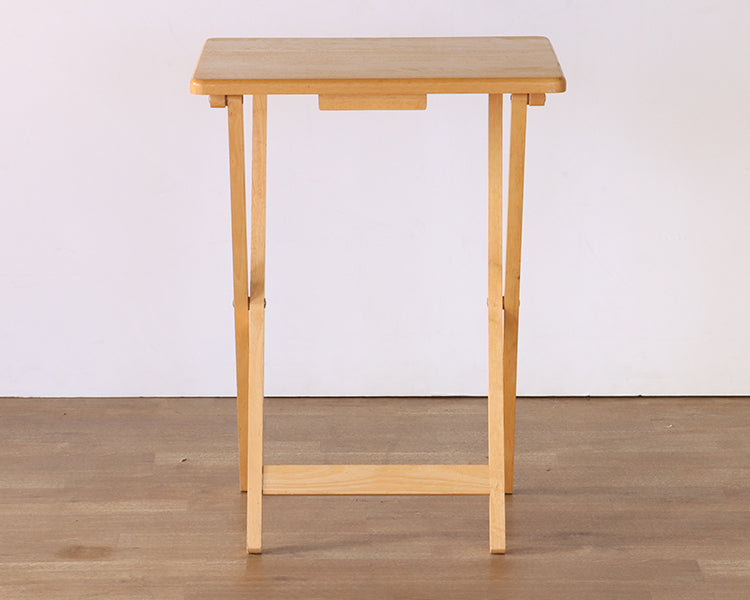 Vintage Folding Wood TV Tables (Set of 2)