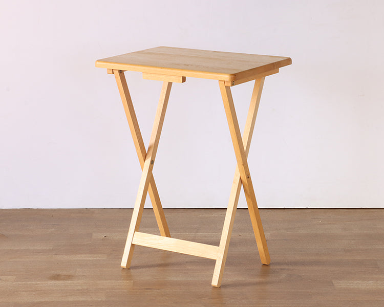 Vintage Folding Wood TV Tables (Set of 2)