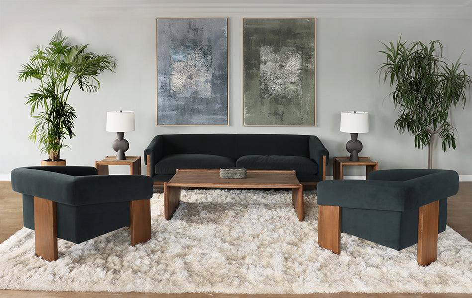 Weathered Oak Modern Waterfall End Table