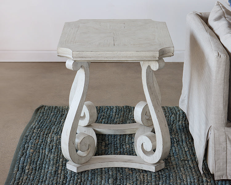 Scrolled Leg French Provincial Style End Table