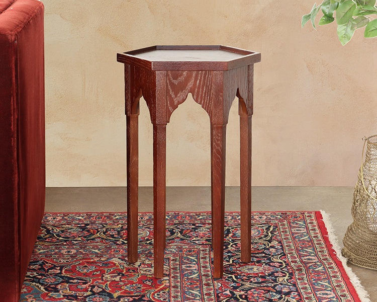 Narrow Moroccan Style Accent Table