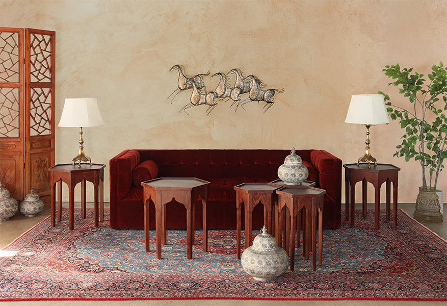 Narrow Moroccan Style Accent Table