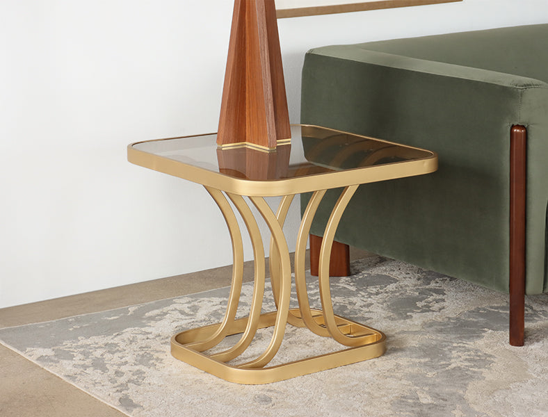 Retro Brass End Table