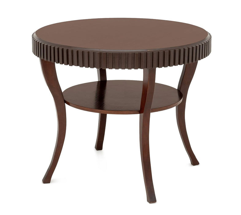Mahogany Circular Table w/Cabriole Legs