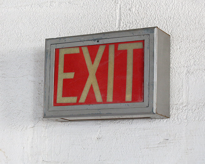 Vintage Theater Exit Sign