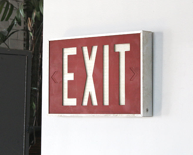 Cast Aluminum Exit Sign