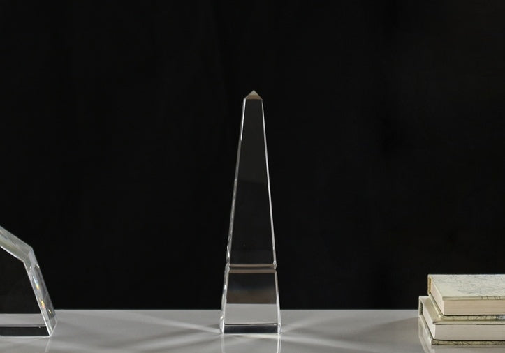 FIG223 10-Inch Crystal Groove Base Obelisk