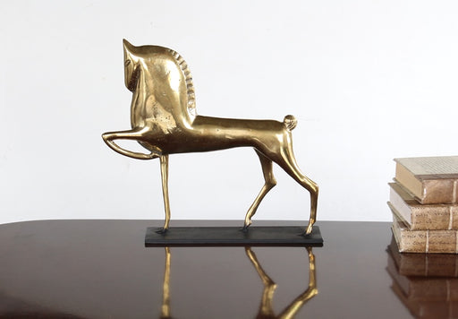 FIG297 Brass Horse on Stand 