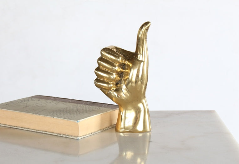 FIG303 Brass Thumbs Up Figurine 