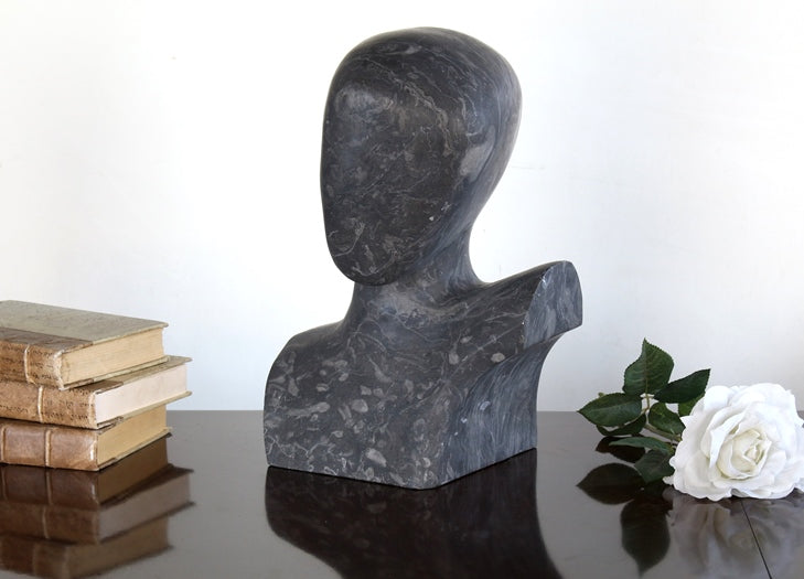 FIG304 Black Marble Bust