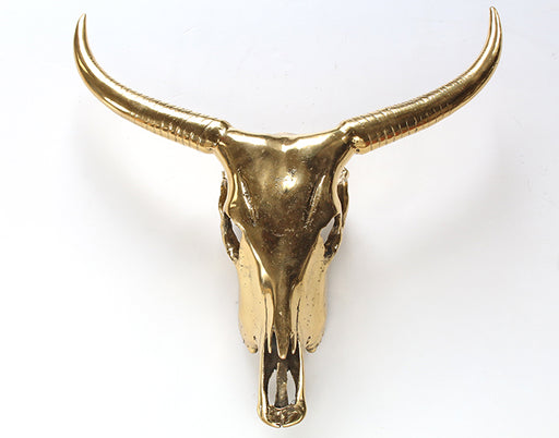 FIG324 Brass Steer Skull 
