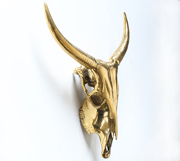 FIG324 Brass Steer Skull 