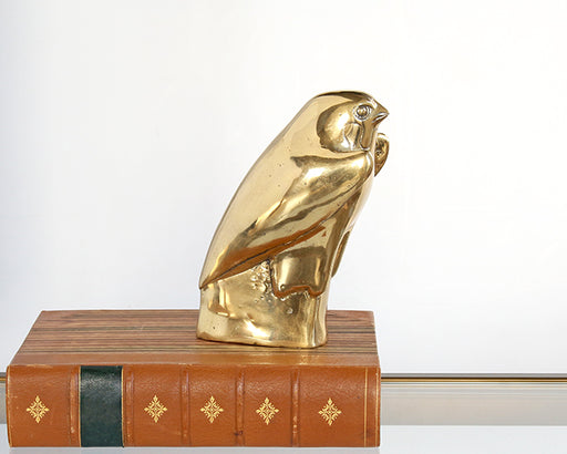 FIG328 Brass Falcon Statue