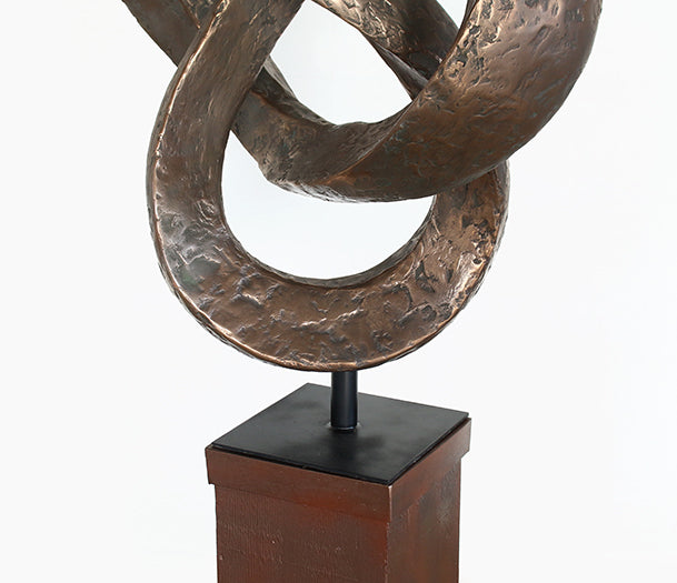 FIG344 Bronze Trifoil Sculpture