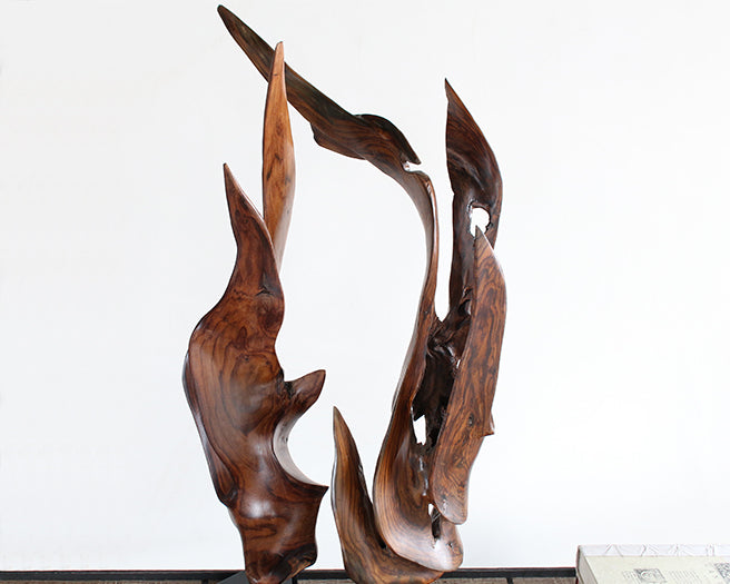 FIG356 Wood Flame Sculpture