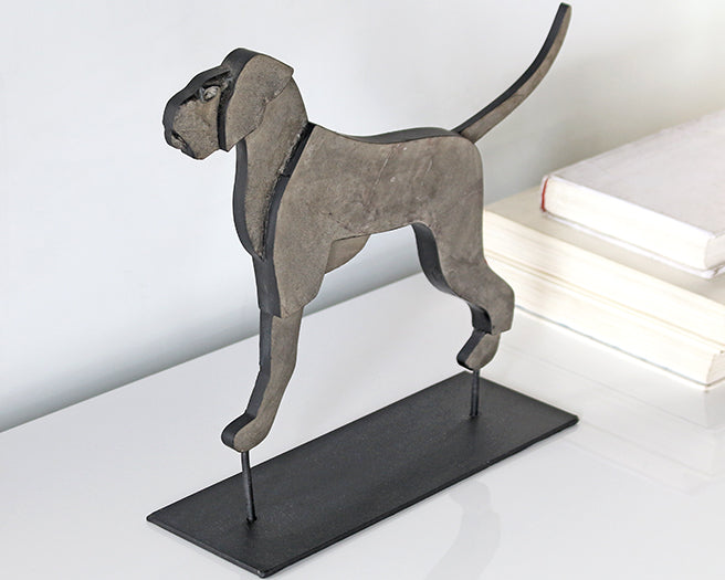 FIG358 Small Flat Dog Figurine