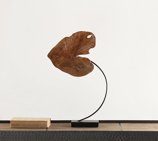 FIG360 Small Carved Leaf Sculpture 