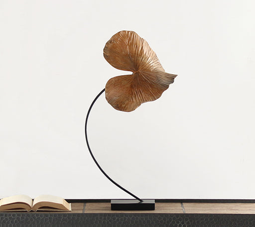FIG361 Large Carved Leaf Sculpture