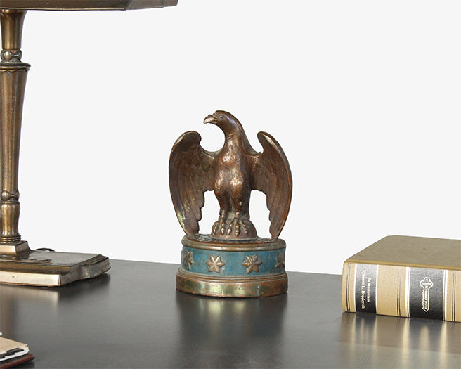 Antique Brass Bald Eagle Figurine