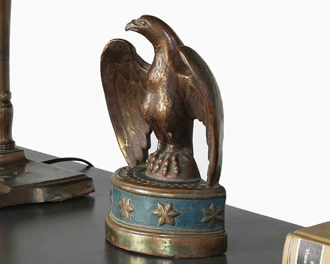 Antique Brass Bald Eagle Figurine