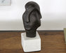FIG381 - Abstract Three Faces Bronze Sculpture