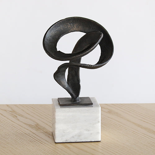 FIG382 - Abstract Ribon Bronze Sculpture