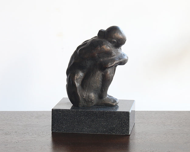FIG384 - Crouching Bronze Figure 