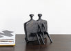 FIG386 - Bronze Abstract Couple Sculpture--Cleared Art