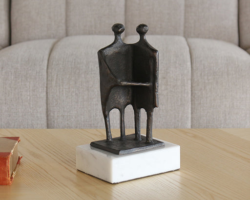 FIG387 - Standing Bronze Abstract Couple 