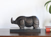 FIG389 - Abstract Style Bronze Rhinoceros