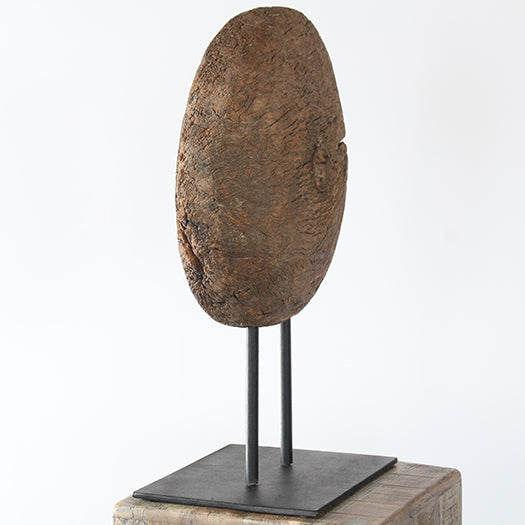 FIG407 - Primitive Wood Disc Sculpture 