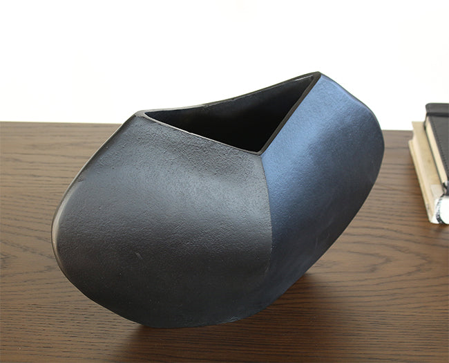 FIG428 - Pinched Bronze Abstract Vase