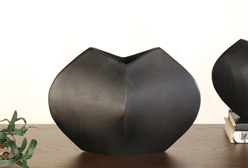FIG429 - Large Pinched Bronze Abstract Vase