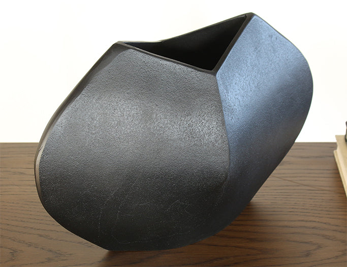 FIG429 - Large Pinched Bronze Abstract Vase