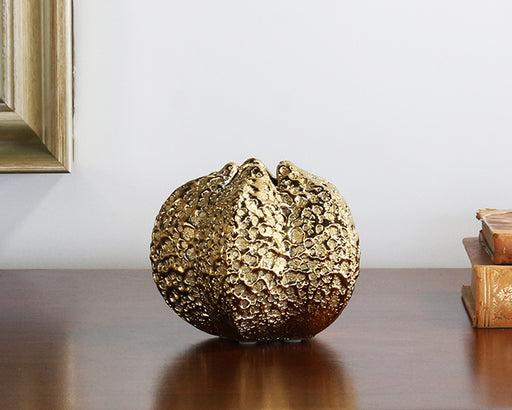 FIG435 - Small Hammered Gold Pinched Vase