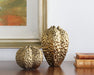 FIG436 - Tall Hammered Gold Pinched Vase