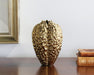 FIG436 - Tall Hammered Gold Pinched Vase