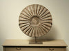 fig95a Small Carved Sun Wood Sculpture on Iron Stand 7